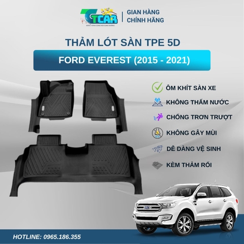 Thảm lót sàn TPE 5D Ford Everest (2015 - 2021)