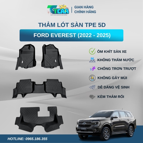 Thảm lót sàn TPE 5D Ford Everest (2022 - 2025)