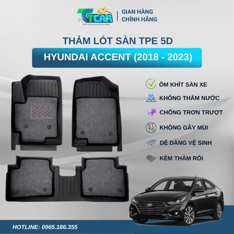 Thảm lót sàn TPE 5D Hyundai Accent (2018 - 2023)