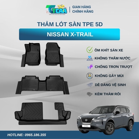 Thảm lót sàn TPE 5D Nissan X-Trail