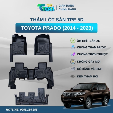 Thảm lót sàn TPE 5D Toyota Prado (2014 - 2023)