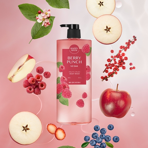 Happy Bath Fruits Berry Punch Body Wash 900g No.044
