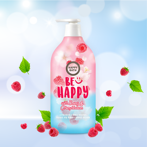 Happy Bath Be Happy Shower Gel With Berry & Cherry Blossom