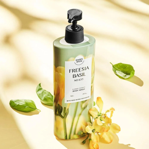 Happy Bath Flower Therapy Body Wash Freesia & Basil