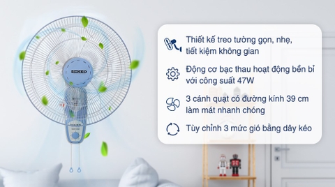 Quạt Senko treo 2 dây
