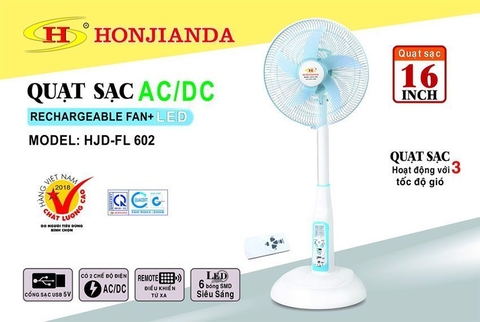 Quạt Tích điện Honda cây điều khiển