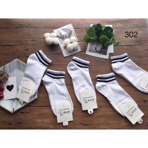 Set 10 tất kẻ Hàn Quốc