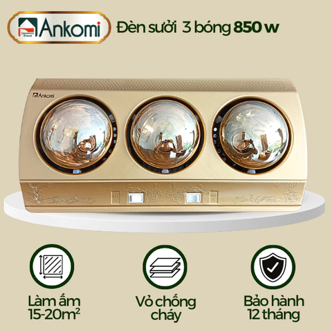 Đèn sưởi nhà tắm (3 bóng)