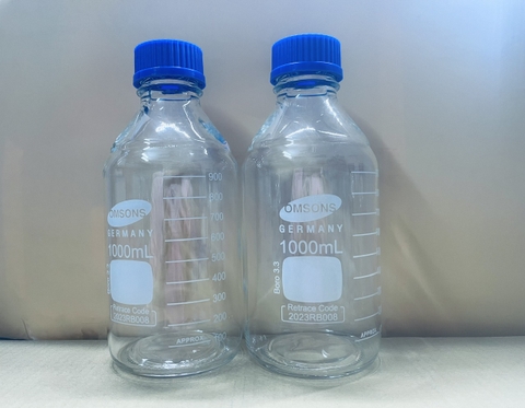 Chai trung tính trắng nắp vặn xanh 1000ml, Hãng OMSONS GERMANY