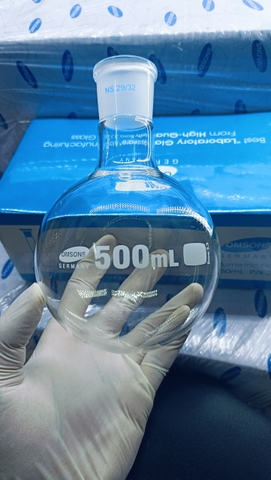 Bình cầu đáy tròn cổ nhám 500ml N29/32, Hãng OMSONS GERMANY