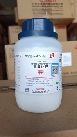 Hóa chất Potassium hydroxide, Kali hydroxit KOH - Hãng JHD, Trung Quốc