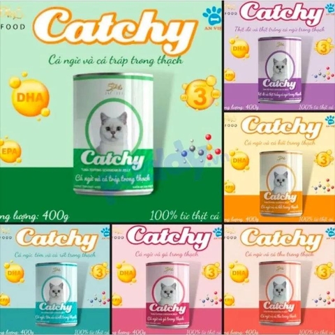 Pate Mèo Catchy Nhiều Vị Lon 400g