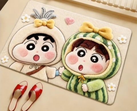 Thảm Chân Hoạt Hình Crayon Shin
