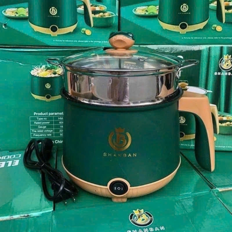 Ca mì, lẩu, hấp đa năng 2 tầng mini Shanban