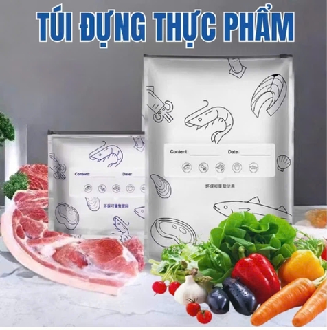Set 10 Túi Zip Bạc Nhôm Đựng Đồ Ăn