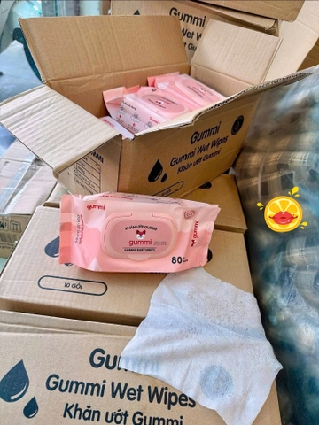 set 10 gói khăn ướt gummi