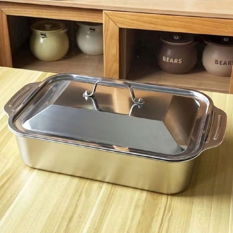 Đĩa Inox Nướng Cá Om Cá