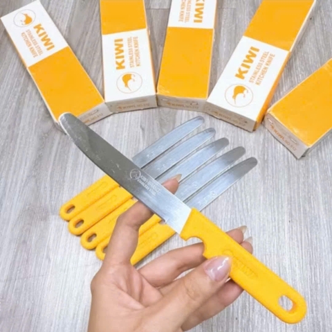 Set 12 dao gọt trái cây, hoa quả cán màu vàng