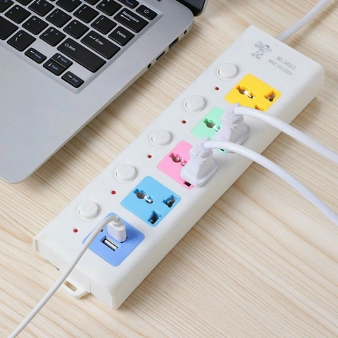 Ổ CẮM ĐIỆN USB CHỐNG GIẬT LOẠI 2M ĐA NĂNG