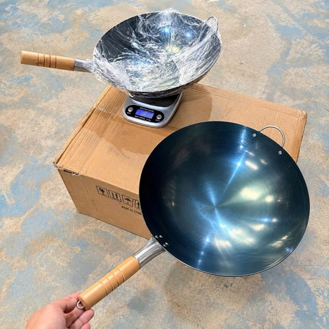 Chảo thép tay cán gỗ SIZE 36CM