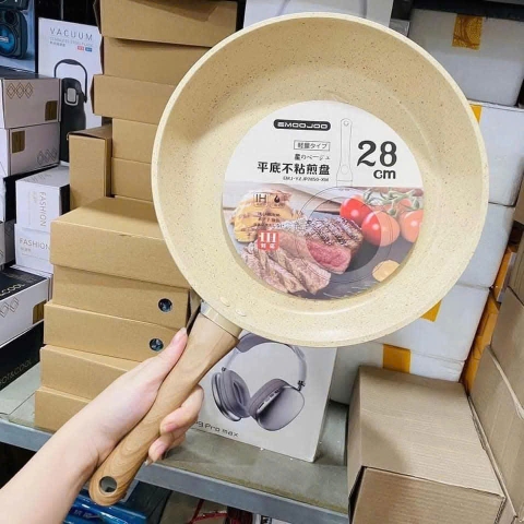 CHẢO SÂU LÒNG ĐÁY TỪ VÂN ĐÁ XUẤT NHẬT SIZE 28CM
