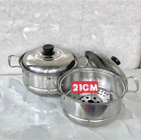 Nồi hấp 21cm sâu lòng inox cao cấp