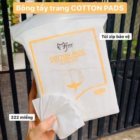 Bông tẩy trang 222 miếng - Bông tẩy trang 3 lớp