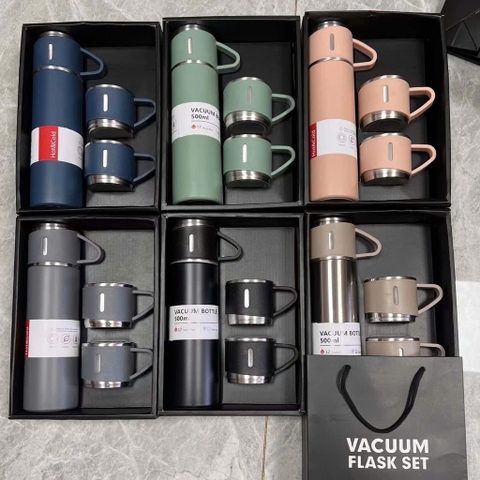 Set Bình Giữ Nhiệt 500ml Kèm 2 Cốc