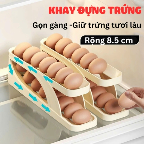 Khay đựng trứng 2 tầng thông minh