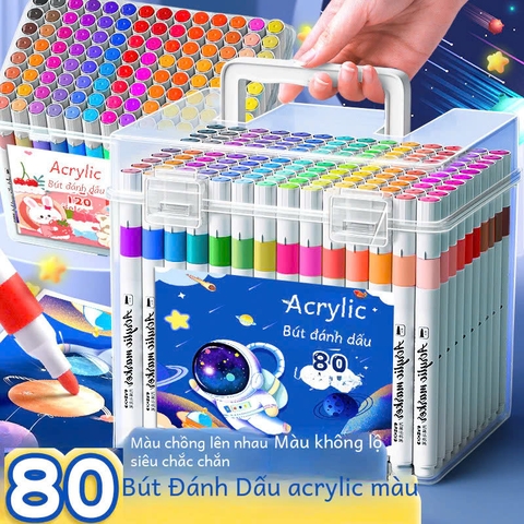 Hộp Bút acrylic FORBABY Phi Hành Gia 80 màu