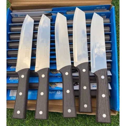 Dao Thái Cán Gỗ 30cm Lưỡi Bằng Asakh Japan No.323