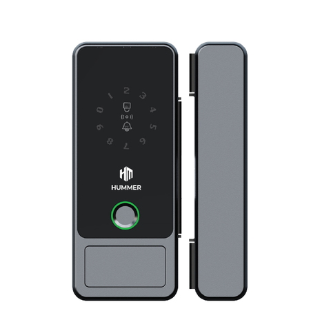Khóa vân tay lắp đặt cửa kính HUMMER HM-K3