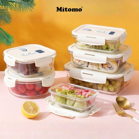 MITOMO RA MẮT BỘ HỘP THỦY TINH BẢO QUẢN THỰC PHẨM CAO CẤP