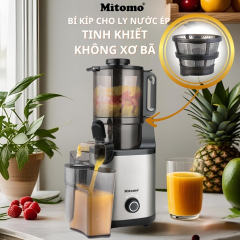 MÁY ÉP CHẬM MITOMO KJ-3081 – NÂNG TẦM NGHỆ THUẬT SỐNG KHOẺ VỚI LY NƯỚC ÉP TINH KHIẾT TỪNG GIỌT