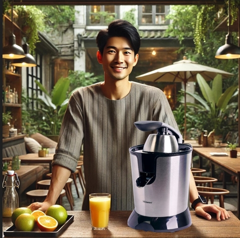 BÍ QUYẾT KINH DOANH NƯỚC ÉP HIỆU QUẢ: CHỌN NGAY MÁY VẮT CAM MITOMO VC-55PRO