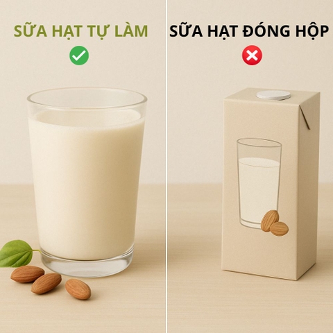 TẠI SAO NÊN TỰ NẤU SỮA HẠT THAY VÌ DÙNG SỮA HẠT ĐÓNG HỘP?