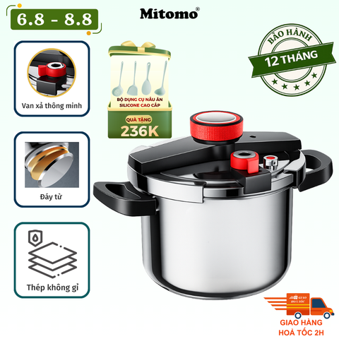 Nồi áp suất inox đáy từ cao cấp Mitomo 304AEU