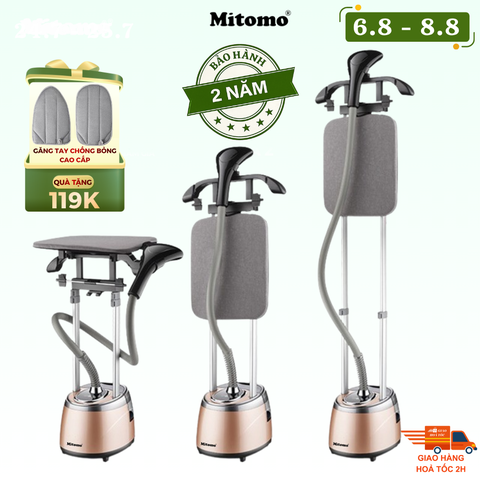 Bàn là hơi nước đứng cao cấp Mitomo GC-899 Max Màu Bạc