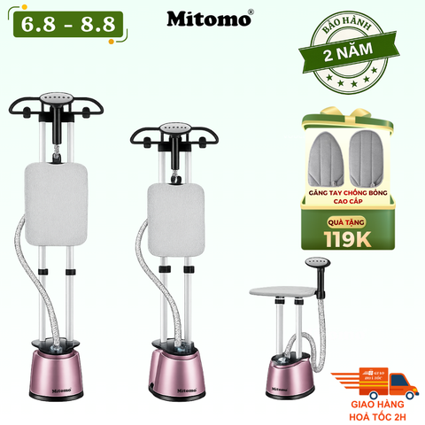 Bàn là hơi nước đứng cao cấp Mitomo GC-899 Max Màu Hồng