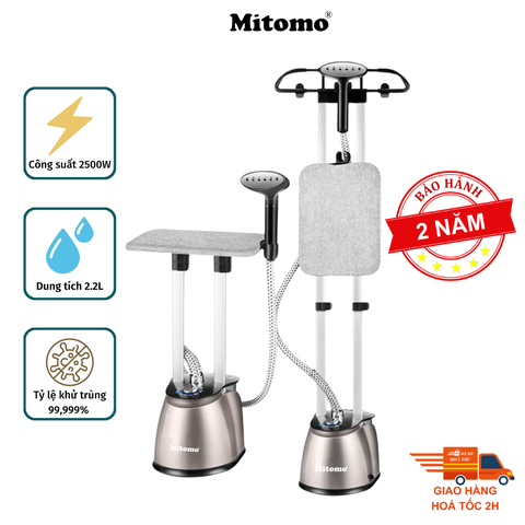 Bàn là hơi nước đứng cao cấp Mitomo GC-899 Max Màu Bạc