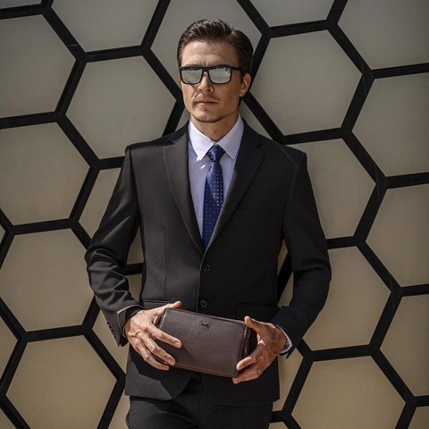 Túi clutch nam cao cấp da thật LECOS - LC14