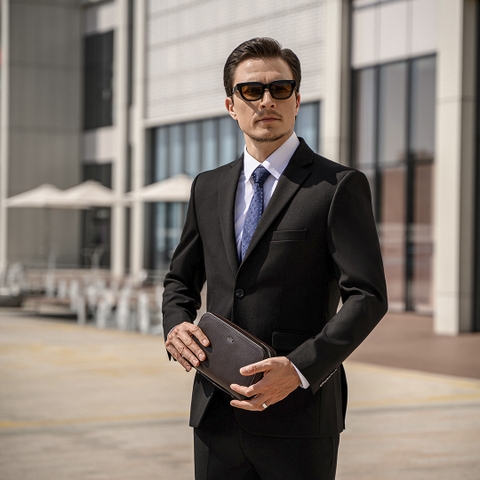 Túi clutch nam cao cấp da thật LECOS - LC13