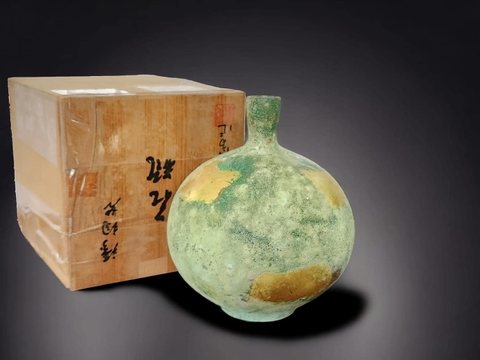 Bình đồng giả cổ dát vàng