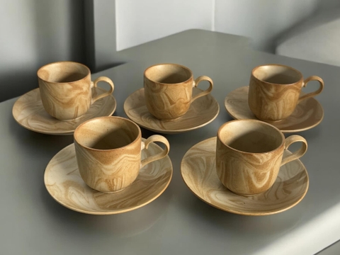 Bộ 5 set trà/cf đất trộn siêu đẹp