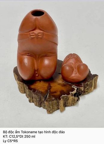 Bộ độc ẩm Tokoname tạo hình độc đáo