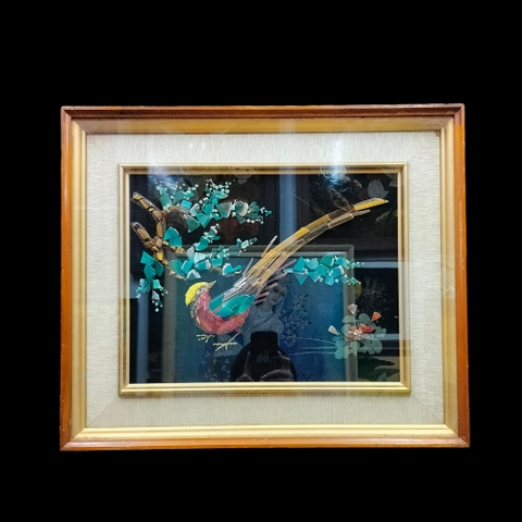 Tranh đá quý chim hoa mùa xuân