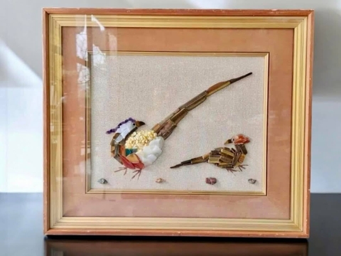 Tranh đá quý đôi chim trĩ