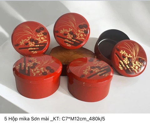 5 hộp mika Sơn mài