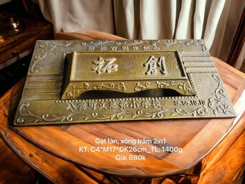 Gạt tàn, xông trầm 2in1