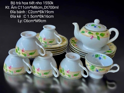 Bộ trà hoạ tiết nho